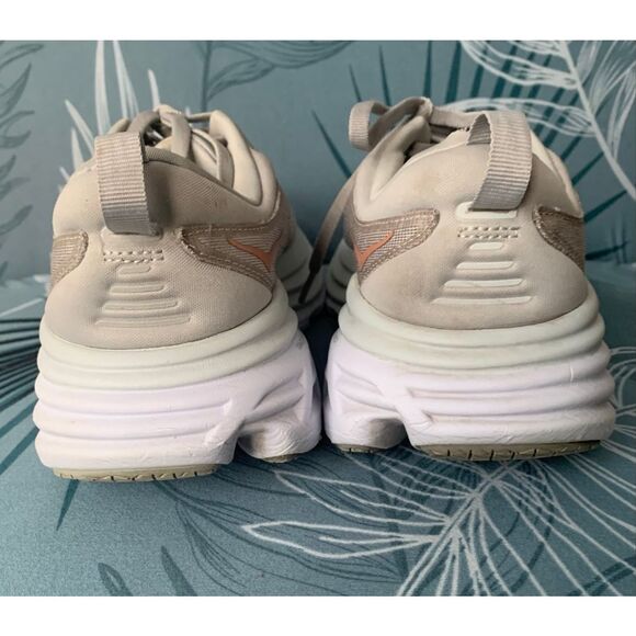 HOKA ONE ONE Bondi 8 gray Sneakers Gym SHOES women’s 8.5 - Picture 7 of 10